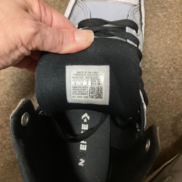 Converse All Star Unisex Light Gray High Top Sneakers - Picture 5 of 6